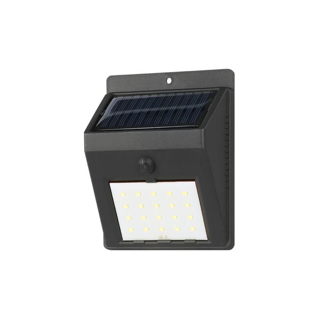 Solárna LED lampa 3W 200lm studená biela, IP65 so súmrakovým senzorom