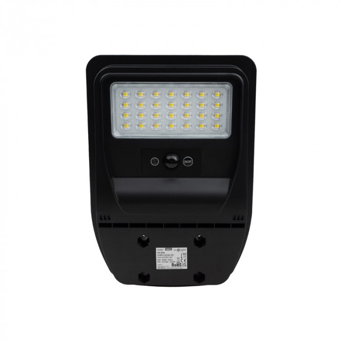 Solárna pouličná LED lampa 50W 800lm 4000K neutrálna biela IP65