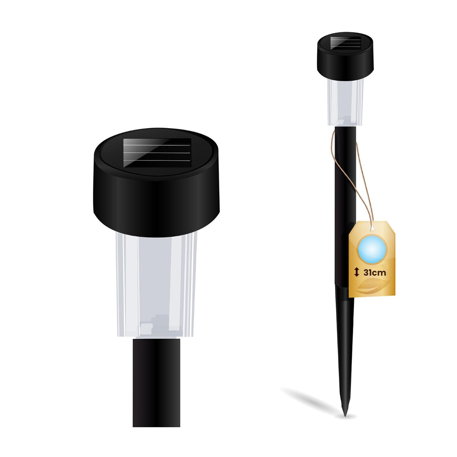 Solárna záhradná LED lampa IP44 čierna