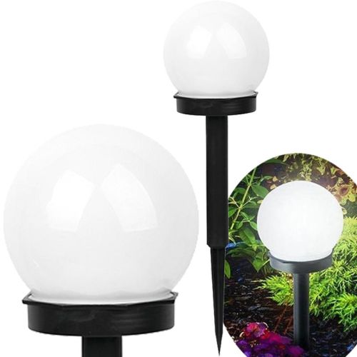 Solárna záhradná LED lampa IP44 guľa 10cm