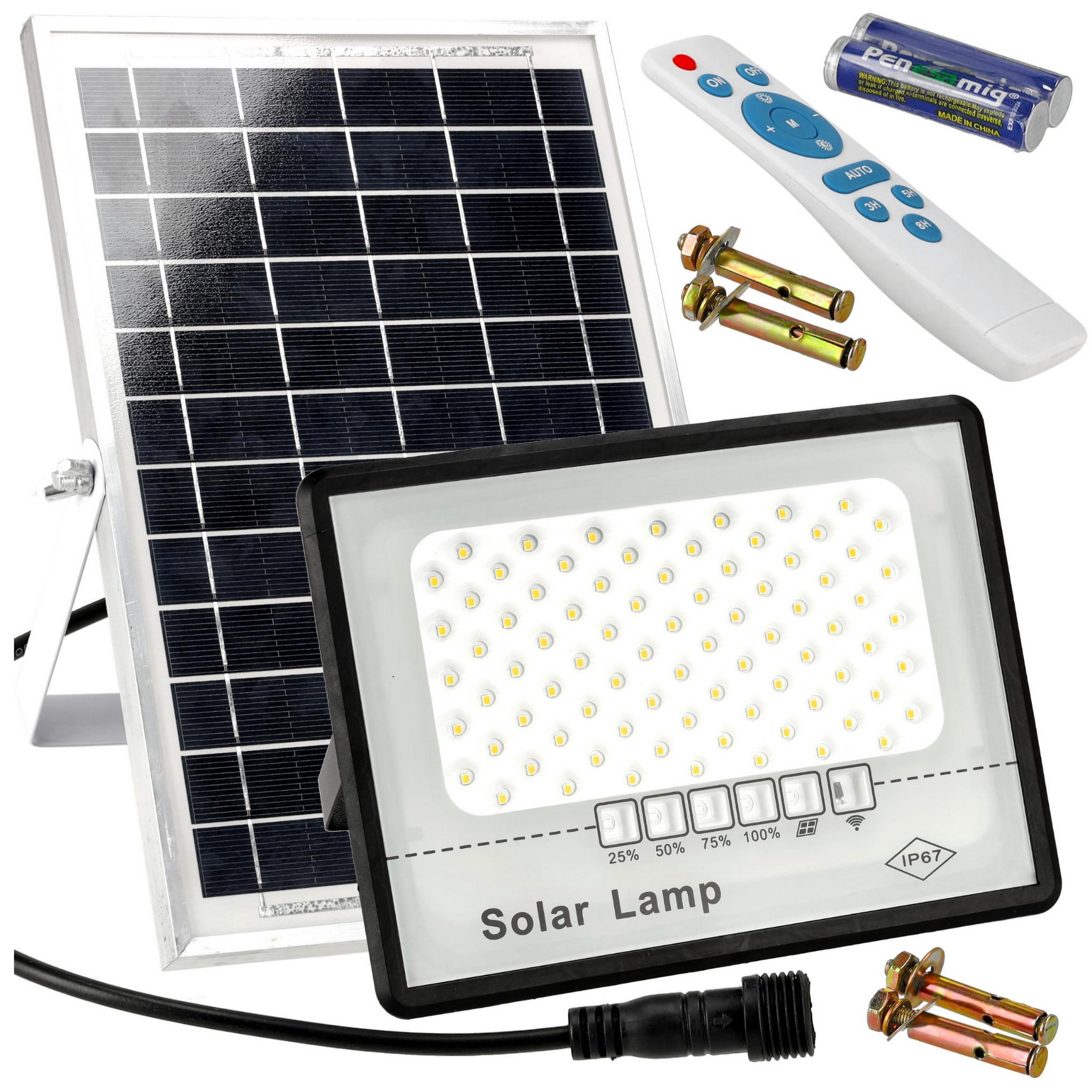 Solárne LED svietidlo DAKAR - 50W s PIR senzorom a diaľkovým ovládaním