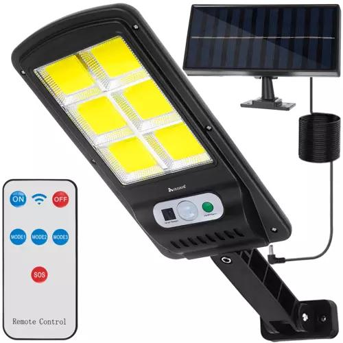 Solárny LED Reflektor 120LED COB s externým solár.panelom ,IP65 ,so senzorom + DO