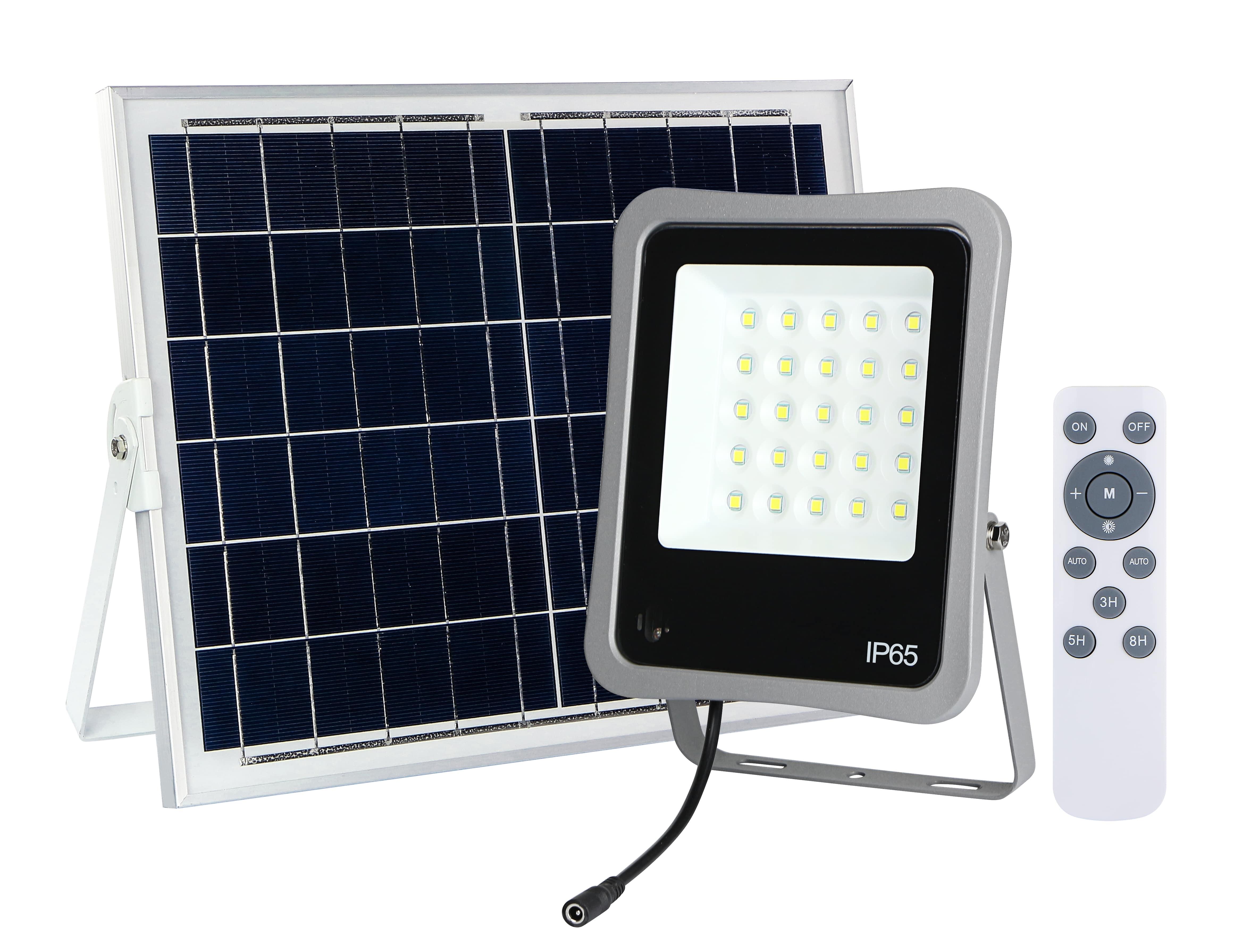 Solárny LED reflektor s diaľkovým ovládaním – Optonica, 500 lm, 6000K, IP65