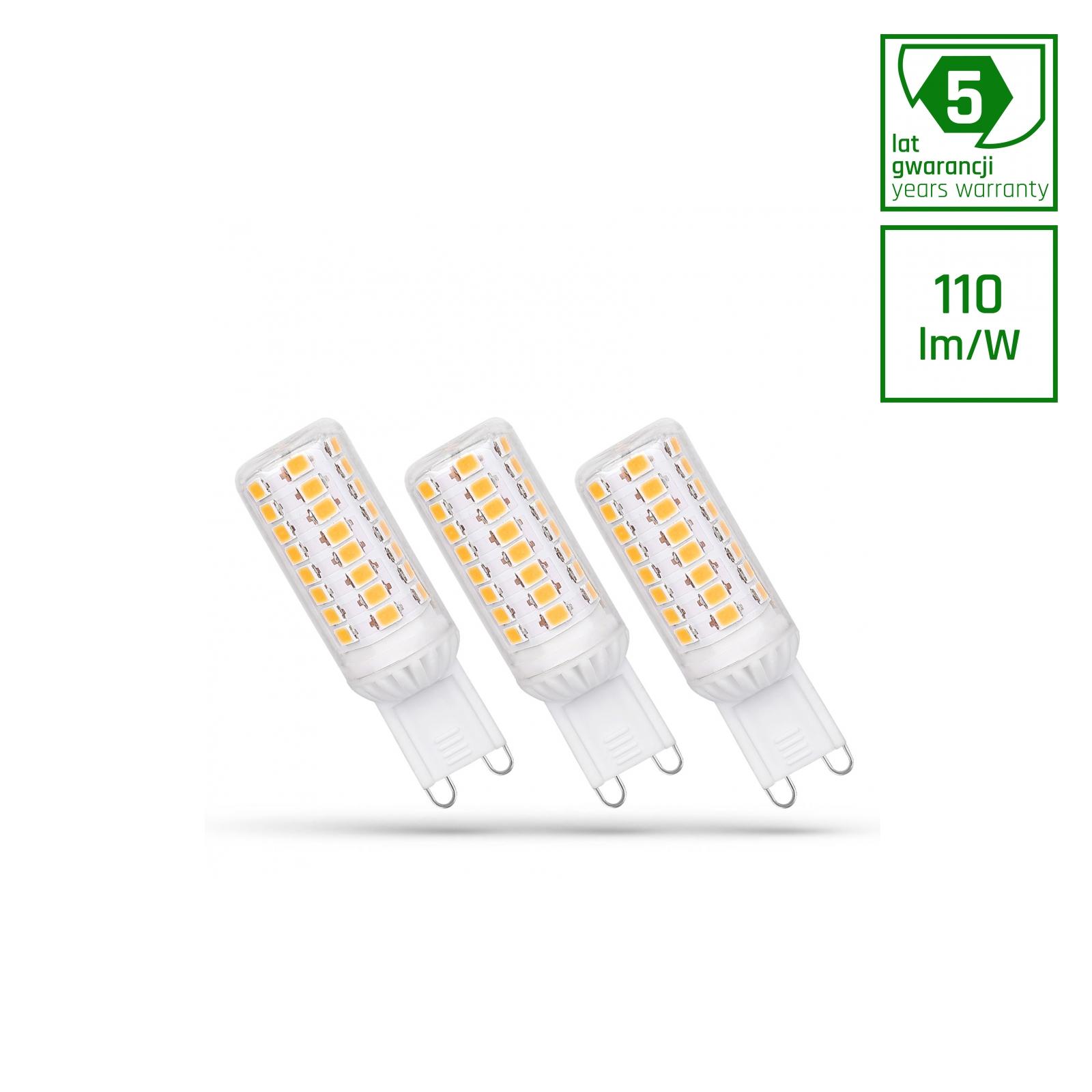 3-PACK G9 STMIEVATENÁ LED 4W STUDENÁ BIELA + ZÁRUKA 5 ROKOV