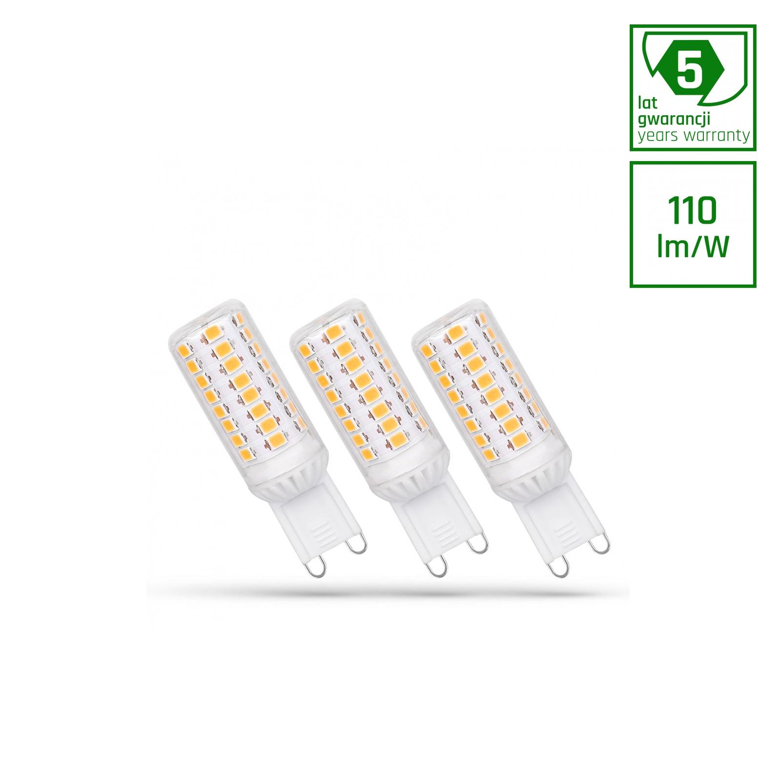 3-PACK G9 STMIEVATENÁ LED 4W STUDENÁ BIELA   + ZÁRUKA 5 ROKOV