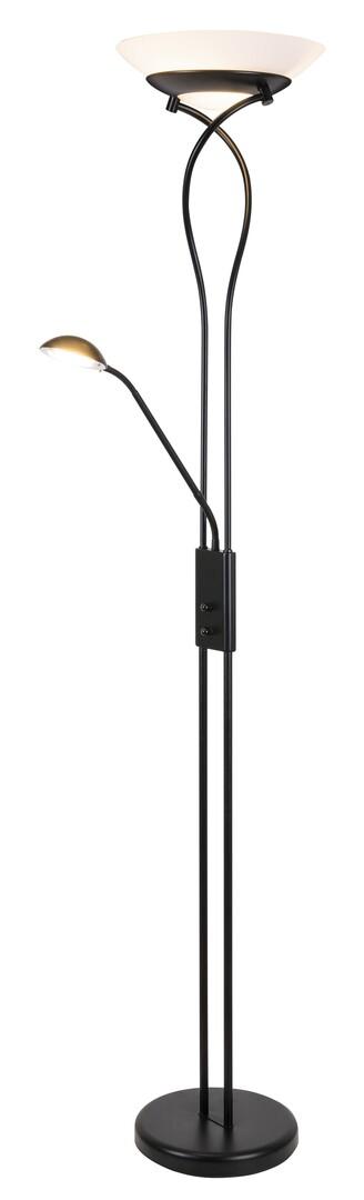 Stojaca lampa 2x E27 Black Classic Gamma Trend 4554 Rabalux