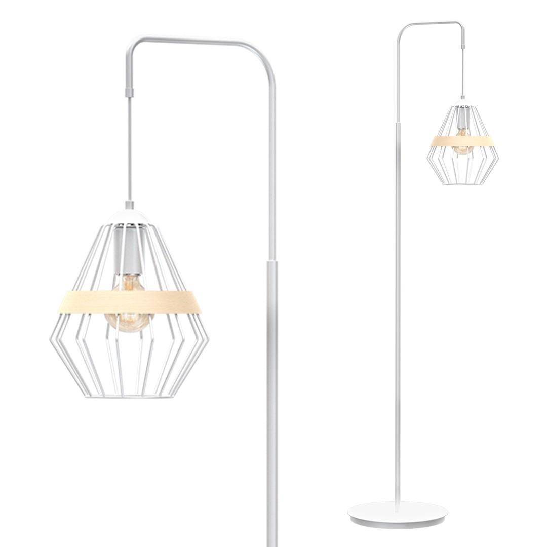 Stojaca lampa CLIFF biela 1xE27 Milagro