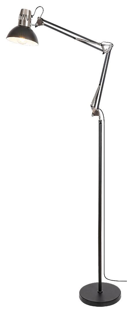 Stojaca lampa E27 171cm čierna priemyselná Aristeo 2196 Rabalux