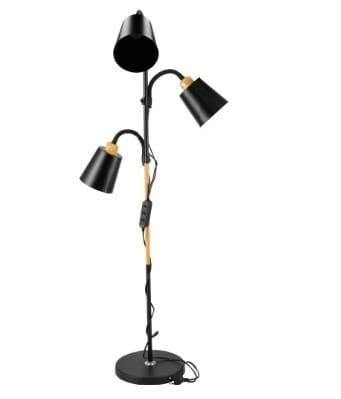 Stojacia lampa LOFT čierna 3xE27 – moderné dizajnové osvetlenie do interiéru