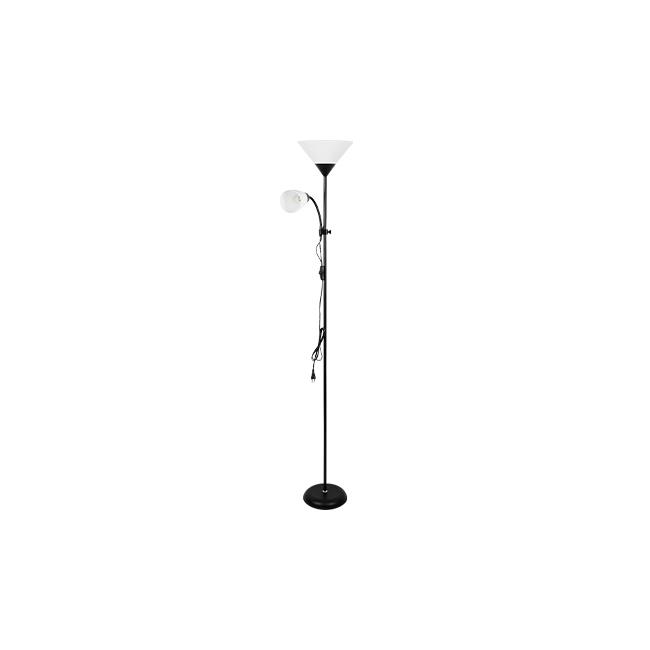 Stojacia lampa Duos E27 E14 176 cm čierna