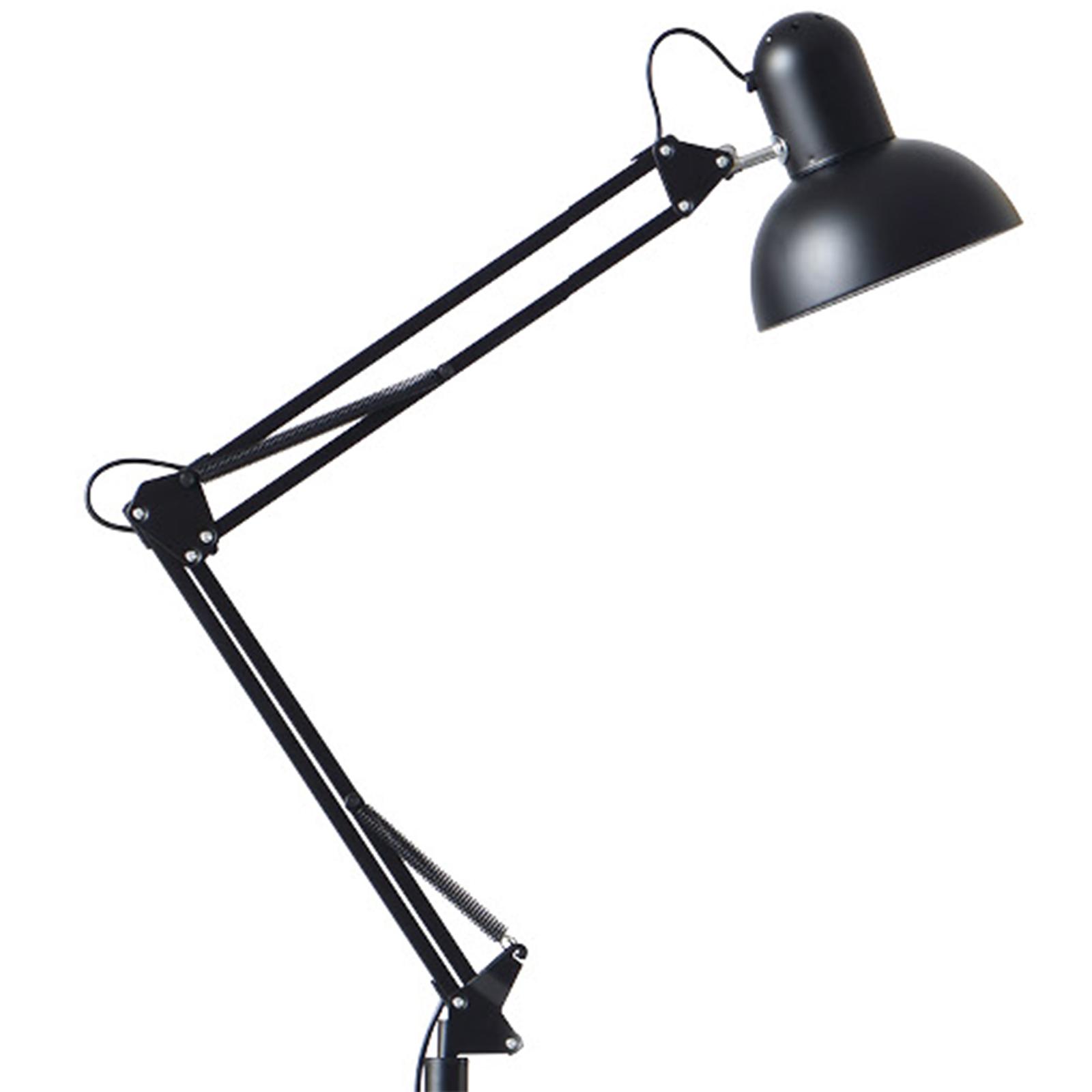 Stojacia lampa na statíve E27 – nastaviteľná čierna lampa KOBI 185 cm