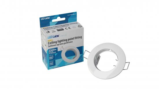 Stropné bodové svietidlo ROKA cast round Fixted white