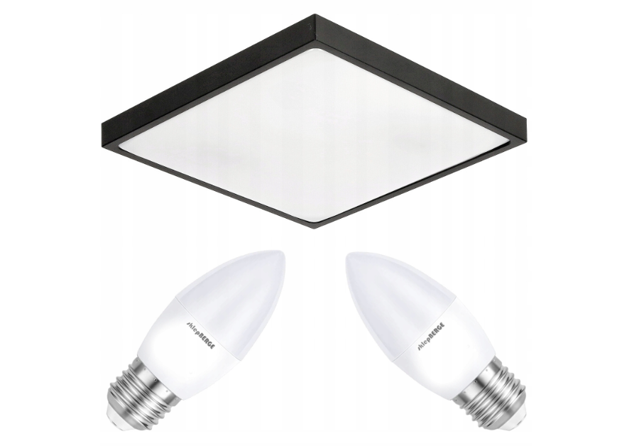 STROPNÉ SVIETIDLO LED LARI-S BLACK - 2XE27 IP20 + 2X E27 10W SVIEČKA - NEUTRÁLNA BIELA