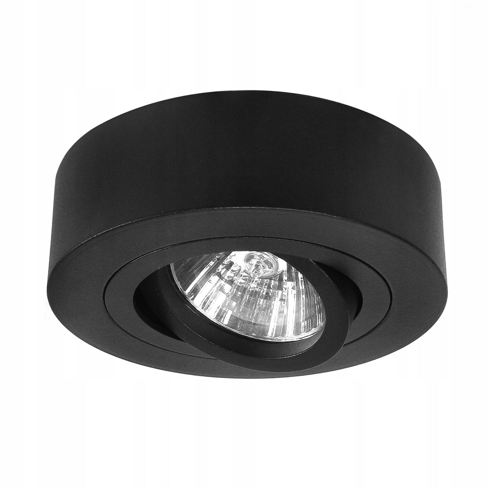 Stropné zápustné svietidlo Ø98x30 mm – čierne, GU10