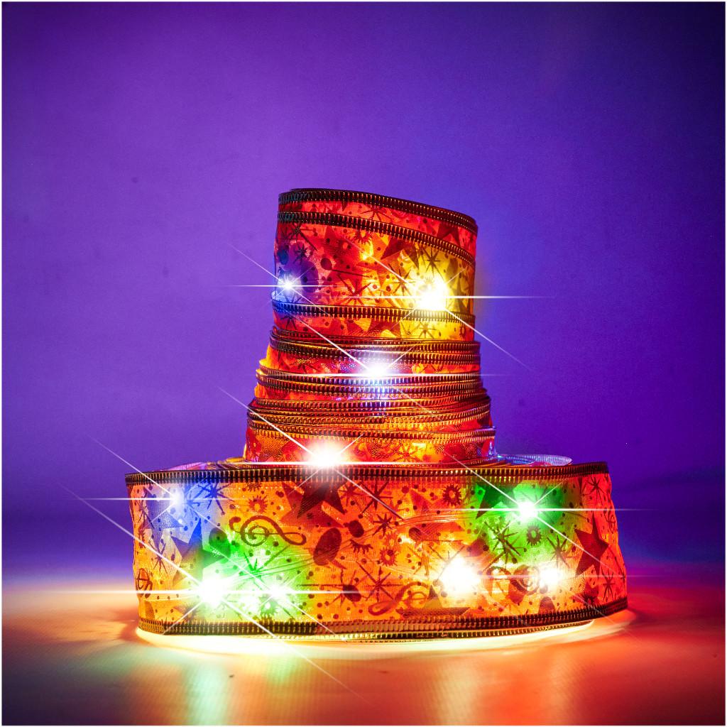STUHA DEKORATÍVNY LED PÁS 10M 100LED VIACFAREBNÉ S BATÉRIAMI
