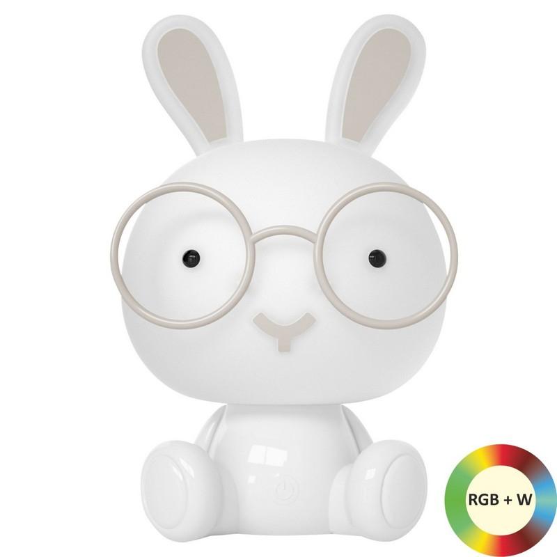 Detská LED lampa ZAJAC 2,5W RGB+W – nočné svetlo s dotykovým ovládaním