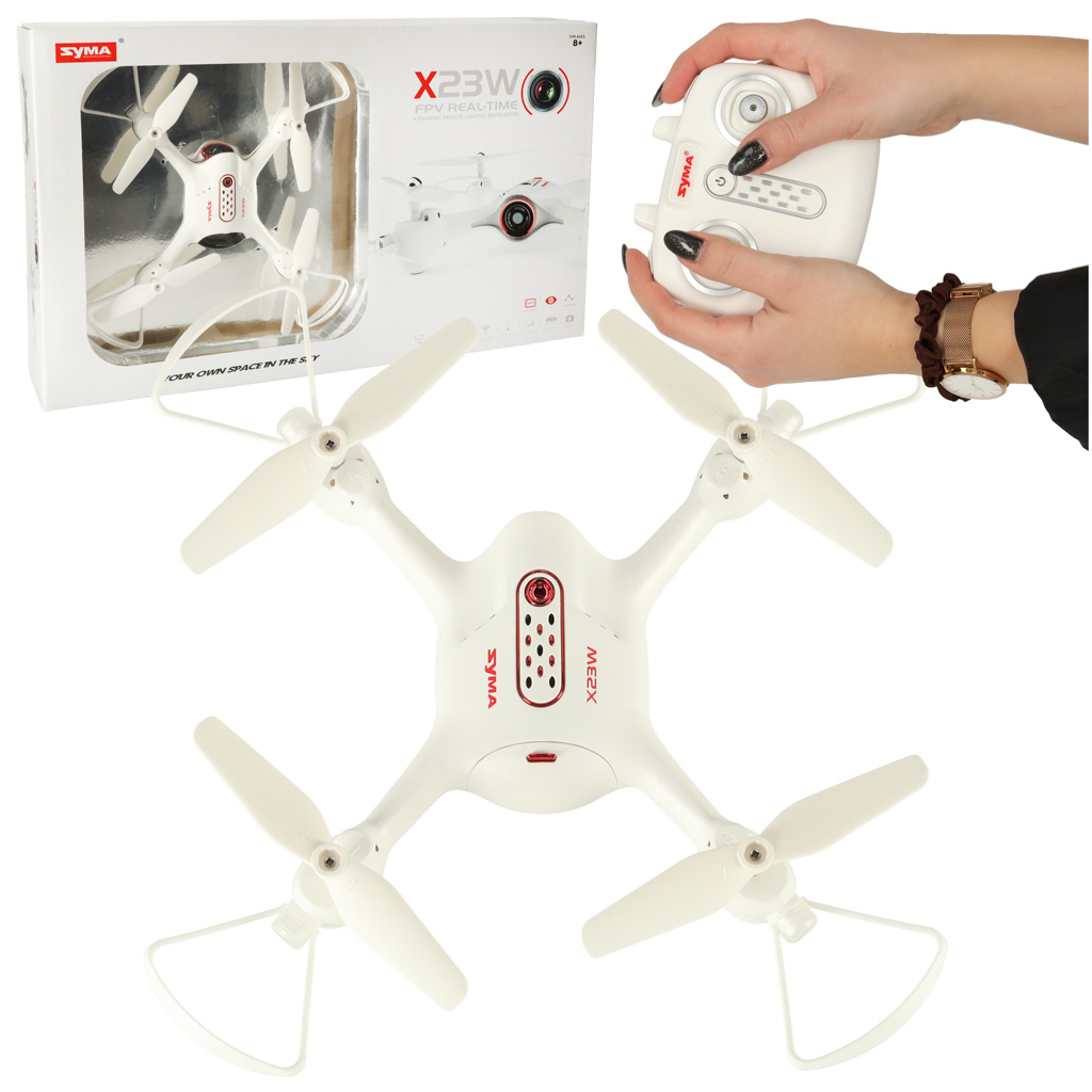 SYMA X23W 2,4GHZ 4CH FPV WI-FI RC DRON BIELY