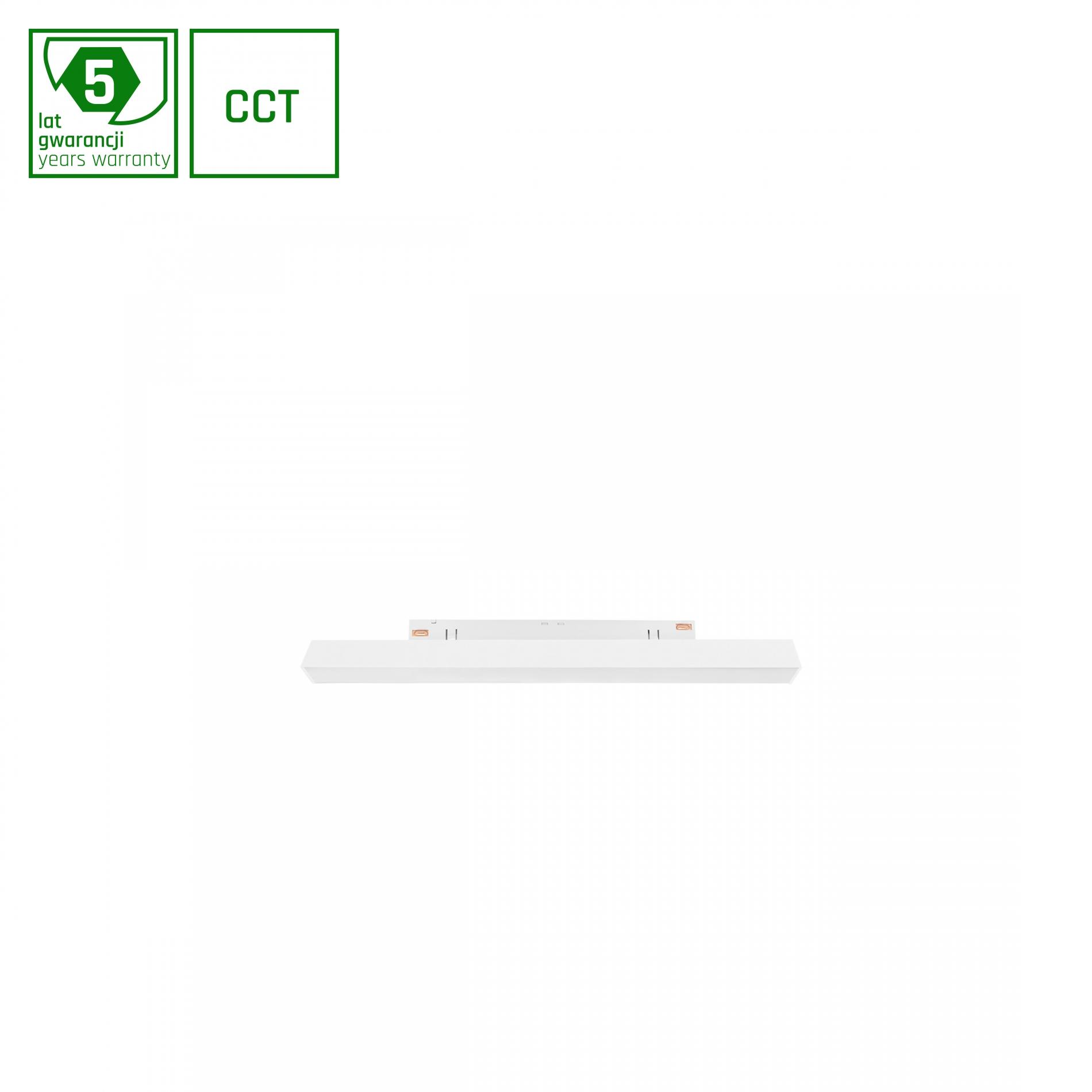 SYSTÉM SHIFT SMART - LINE S KOĽAJNICOVÉ SVIETIDLO 304MM 8W CCT/DIM, BIELE