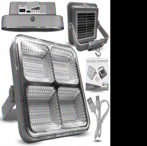 Solárna pracovná lampa TGD-30W- ŽlTÁ s funkciou powerbanky 