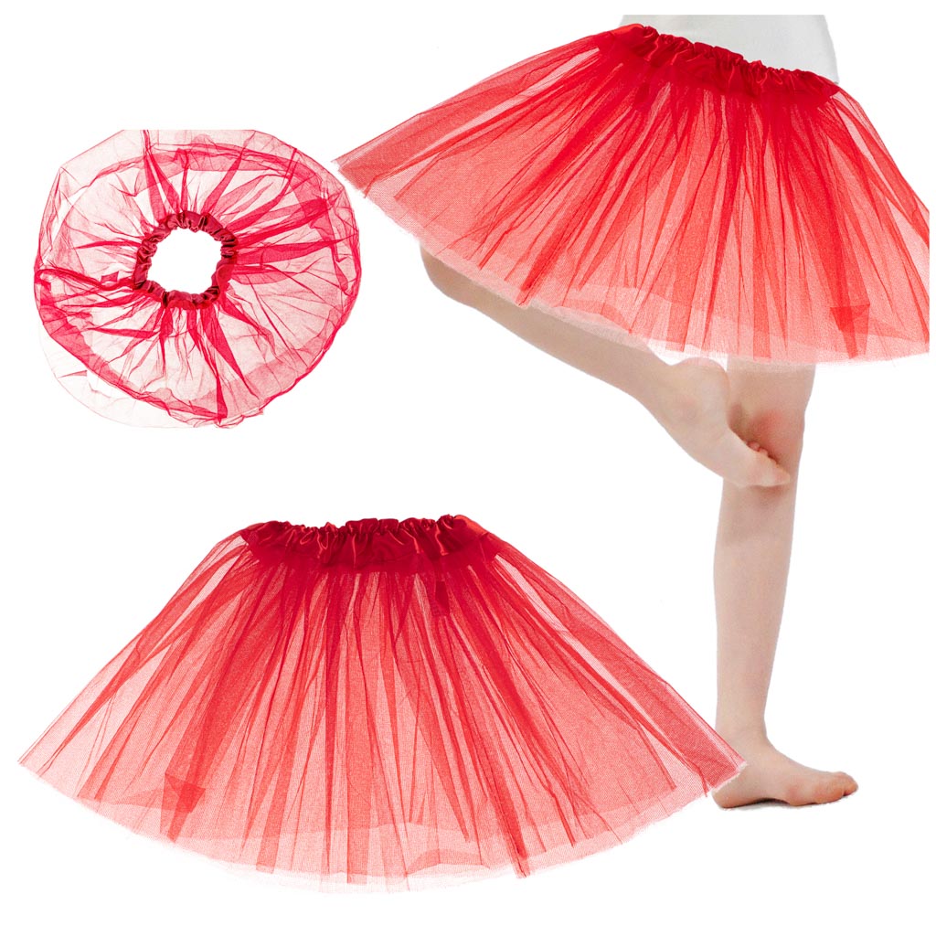 Tylová sukňa TUTU – červená