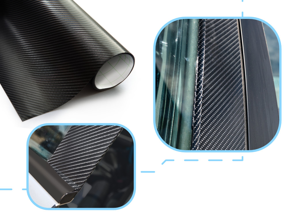 Uhlíková 4D fólia v roli čierna 1,52x30m