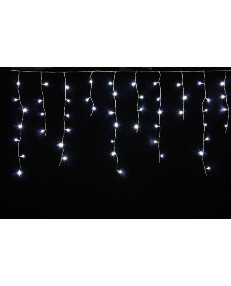 Vianočná reťaz závesná cecúle FLASH, IP44 WW+CW 14M - nadpájateľná