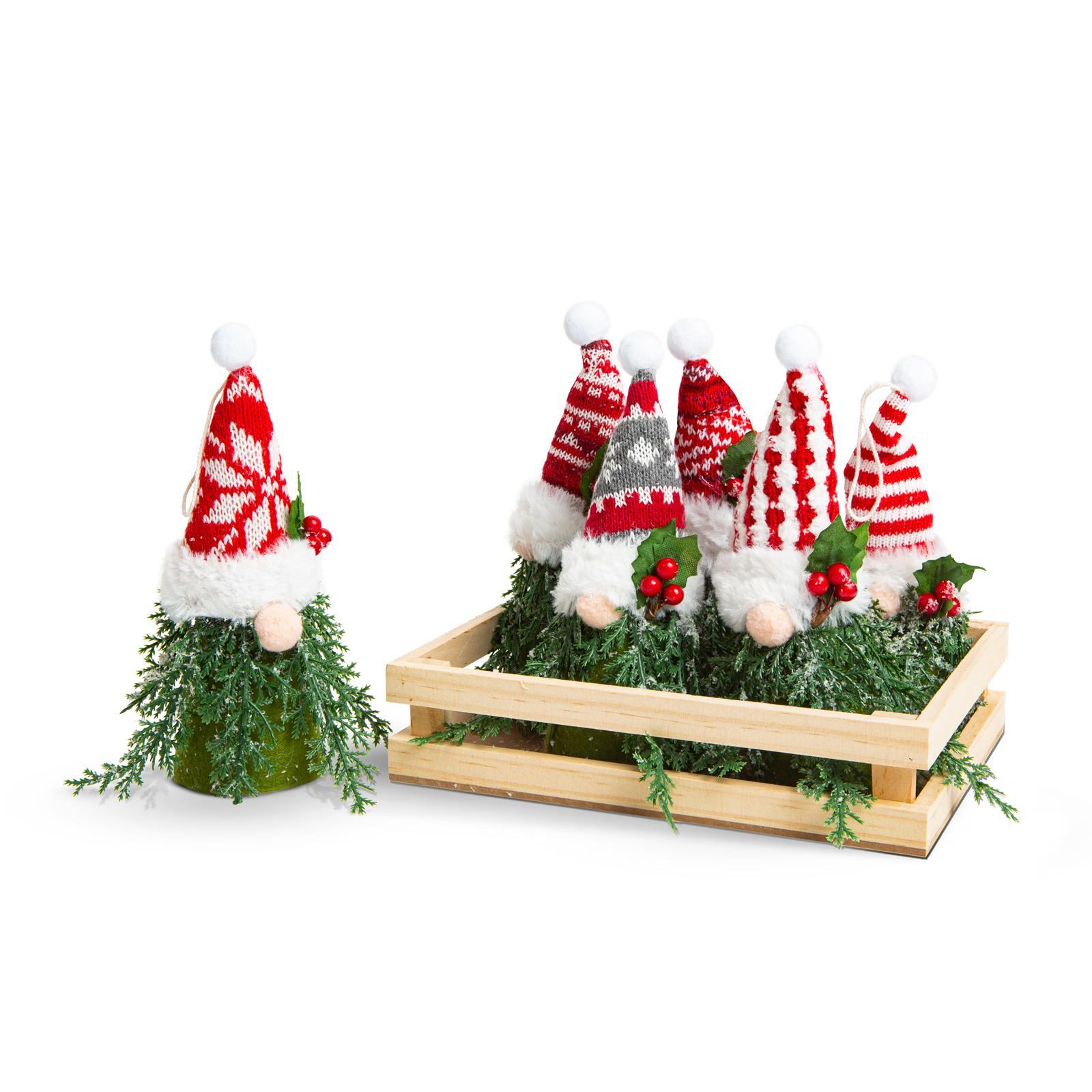VIANOČNÝ ŠKANDINÁVSKY TRPASLÍK - 18 CM - 6 DRUHOV