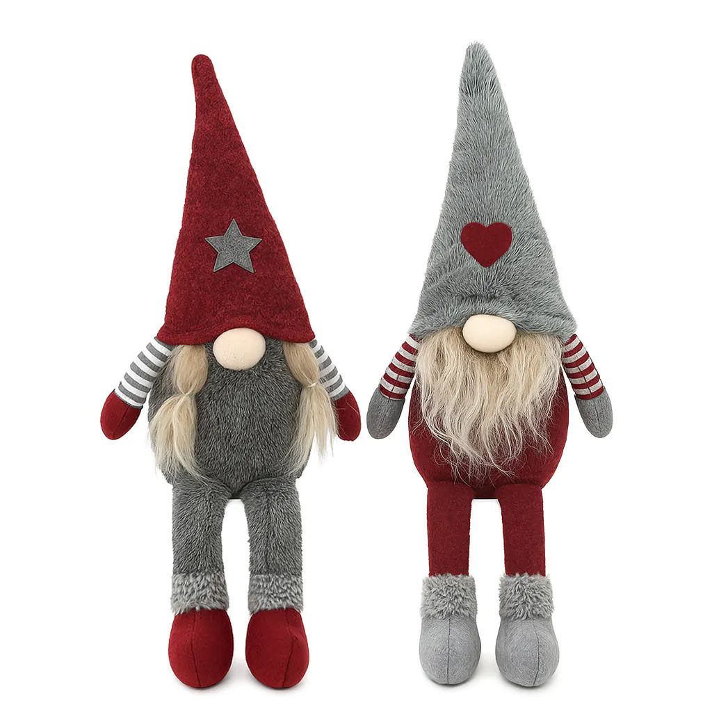 Vianočný škriatok – dekorácia, trpaslík, Santa Claus, 40 cm