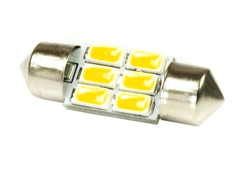 WW AUTO LED ŽIAROVKA C5W 6 SMD 5630 TEPLÁ BIELA, 31 mm, 36 mm, 39 mm, 42 mm