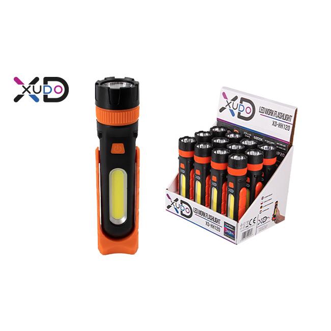 LED baterka 3W COB + 3W LED 150lm 3xAAA XD-HH120