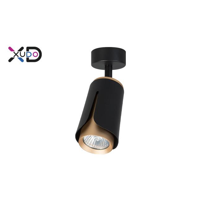 XD-IK261B GU10 LED nástenné svietidlo x1 čierna+zlatá	