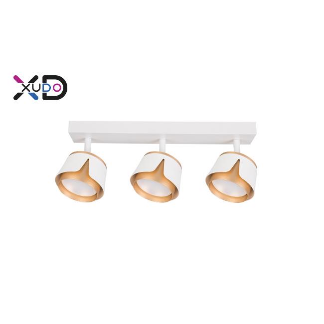 LED nástenné svietidlo x3 biele + zlaté XD-IK283W GX53