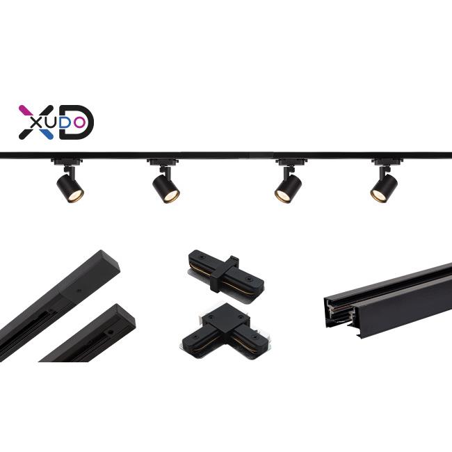 Sada 4x Tracklight 1-fázový GU10 čierny x4 2m
