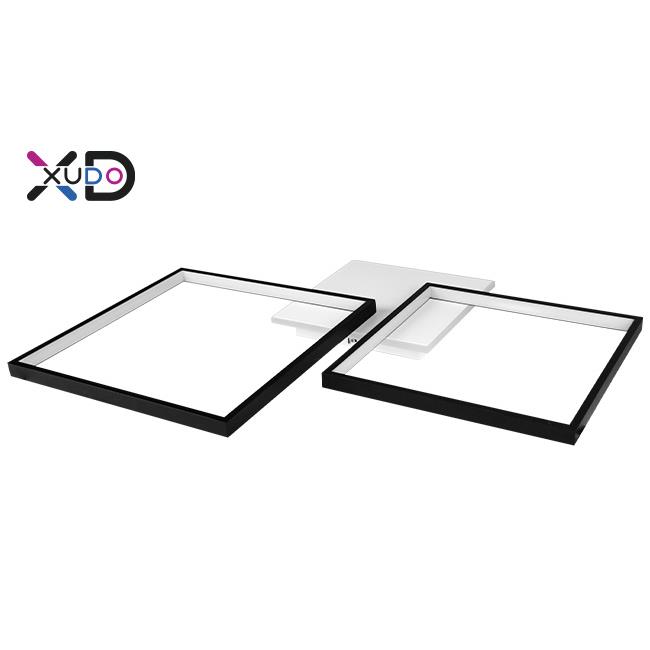 LED luster 45W 69x52cm čierny CCT diaľkový ovládač XD-LA101