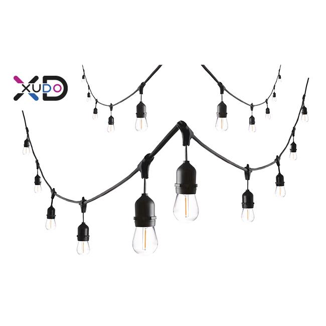 LED girlanda 20m 20x E27 s 1W žiarovkami