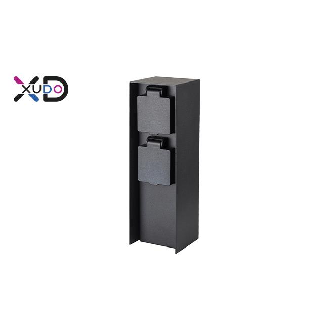 Záhradný stĺp IP44 2x 230V Čierny XD-QA110B