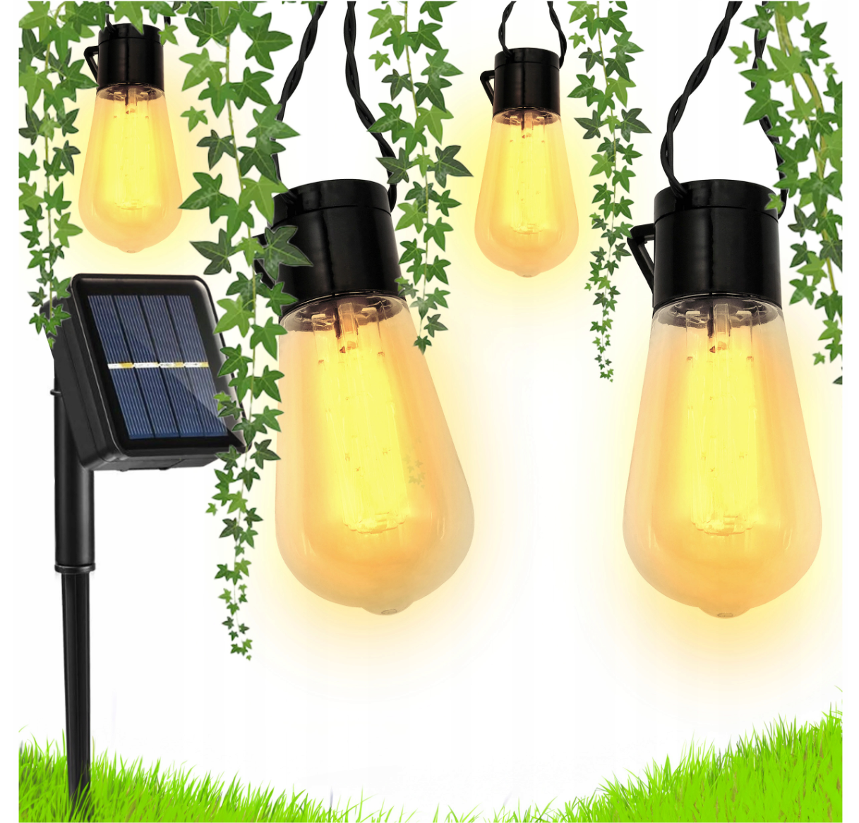 Záhradný solárny veniec 10 LED 5 metrov
