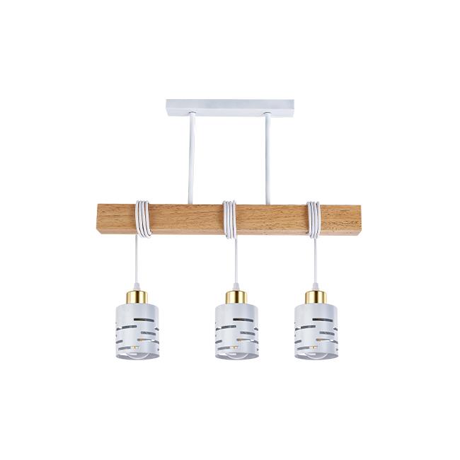 Závesná lampa E27 Elen x3 50cm biela+zlatá+WD