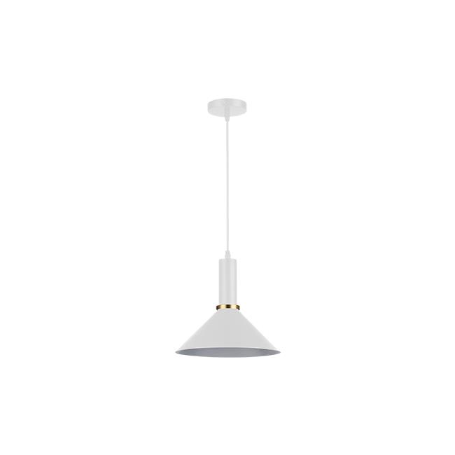 Závesná lampa OLENA E27 – biela / meď