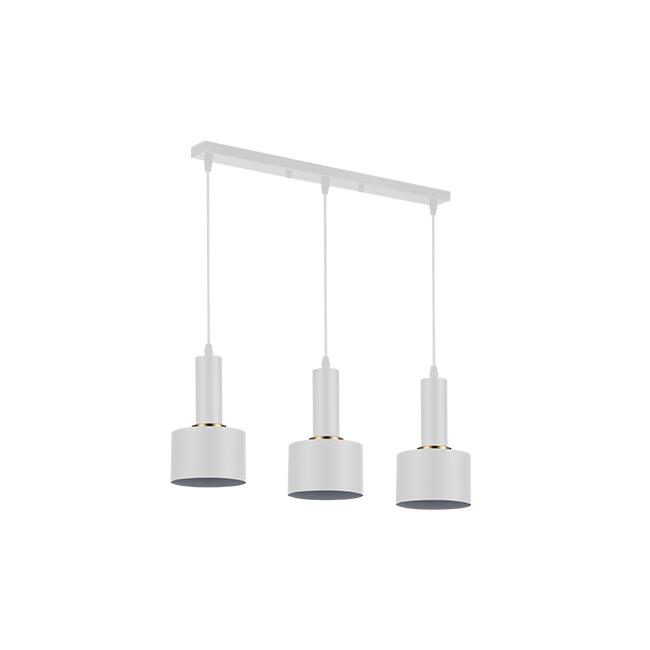 Závesná lampa Tema x3 E27 – biela + meď