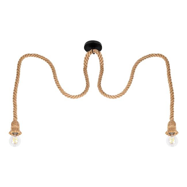 Závesné svietidlo E27 lano 120 cm 2×35 W