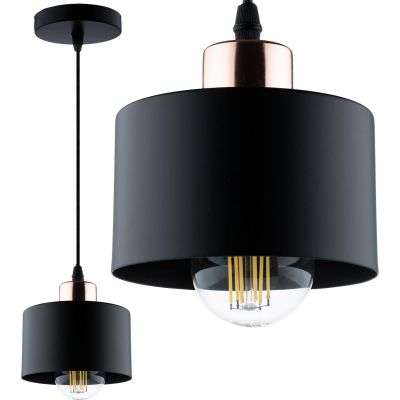 Závesné svietidlo ROSE-GOLD BLACK PRE LED 1XE27