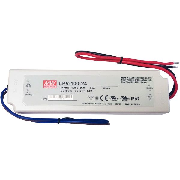 Impulzný napäťový zdroj MEAN WELL 100W, 24V DC, IP67