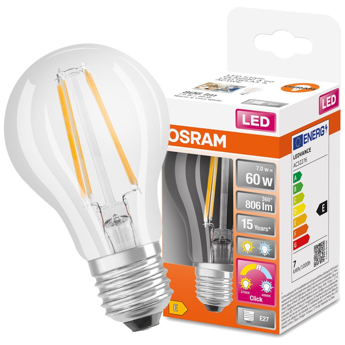 E27 LED A60  7W 2700K/4000K 806LM OSRAM STAR A&R