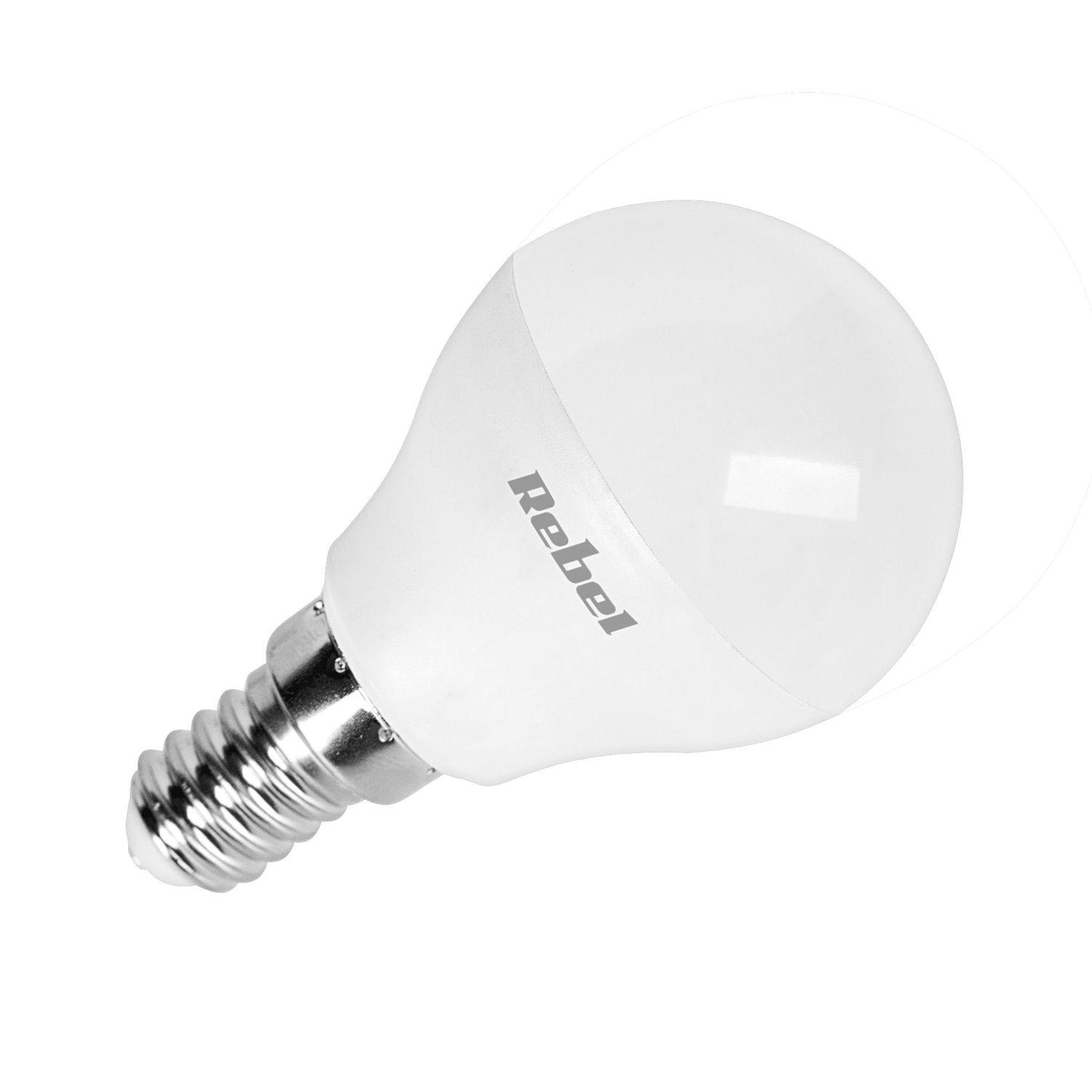 ŽIAROVKA LED G45 8W E14 3000K 230V REBEL